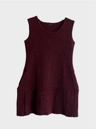 Bordo spalvos megztas sarafanas Bordo spalvos megztas sarafanas